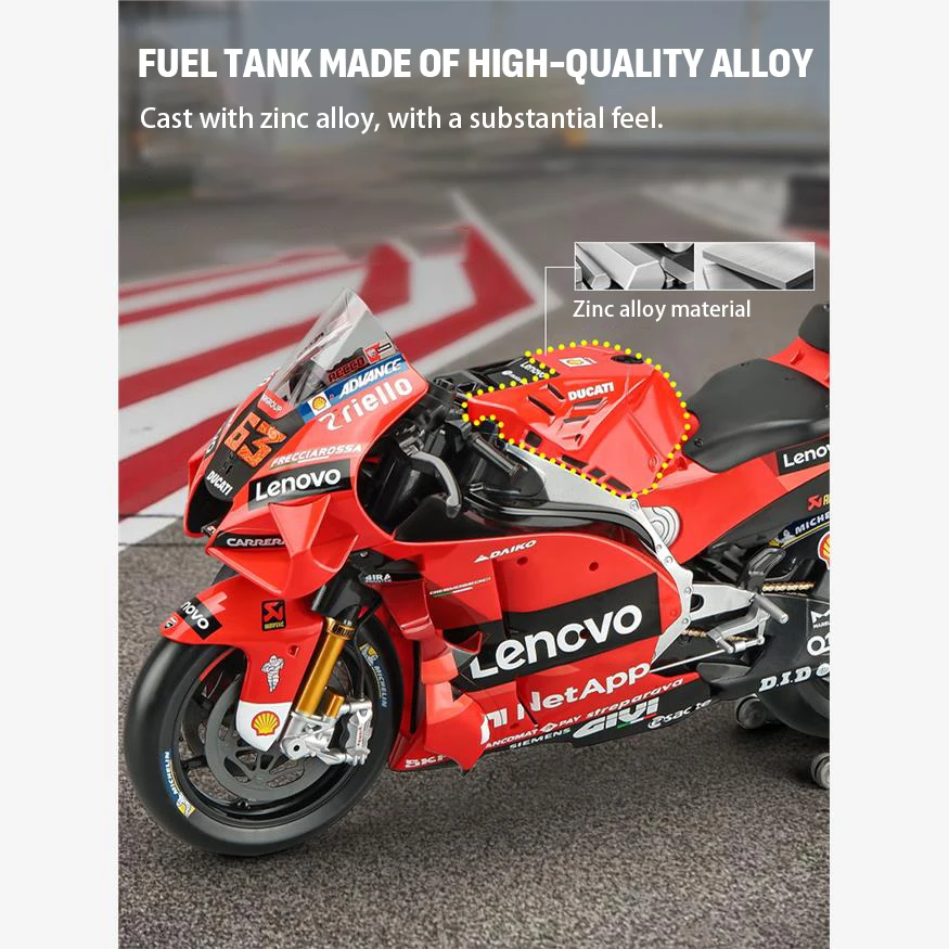 マイスト 1:6 ドゥカティ レーシング チーム No. 63、2022 2018 KTM 450SXFF 84 Moto GP 鋳造合金オートバイモデルコレクションギフトおもちゃ