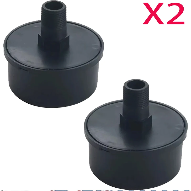 2Pcs 16mm Plastic Air Compressor Intake Filter Silence Muffler Male Thread Noise Reduction For Air Pump Air Tools