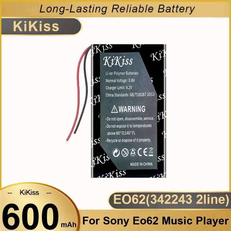 

Long-Lasting High Capacity 600Mah EO62 342243 2Line For Sony Music Player Portable Battery