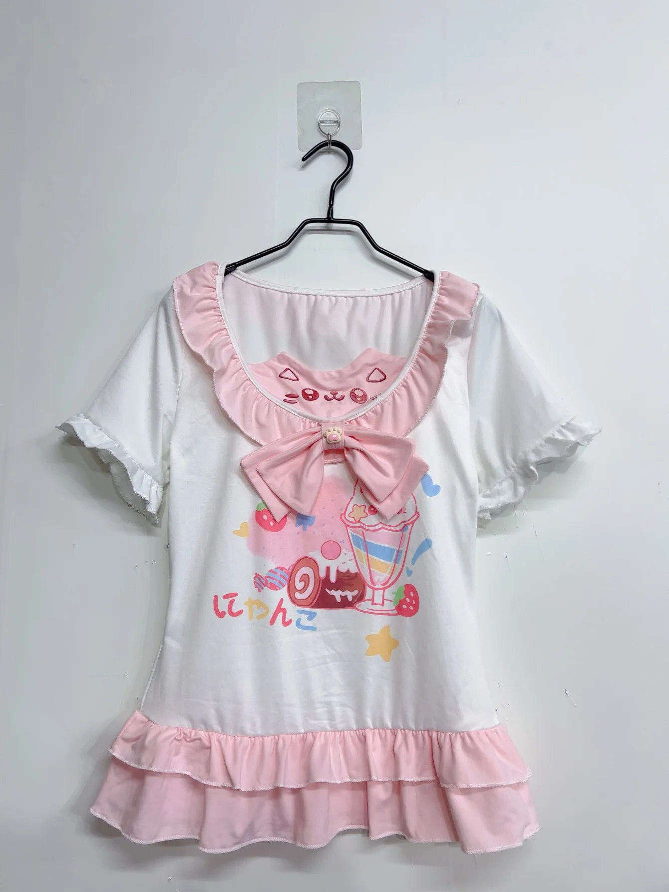 Y2k Cutecore Summer Women Korean Japan Harajuku Short Sleeve Egirl Anime T-shirts Aesthetic Oversized Kawaii Tshirt Tops Clothes