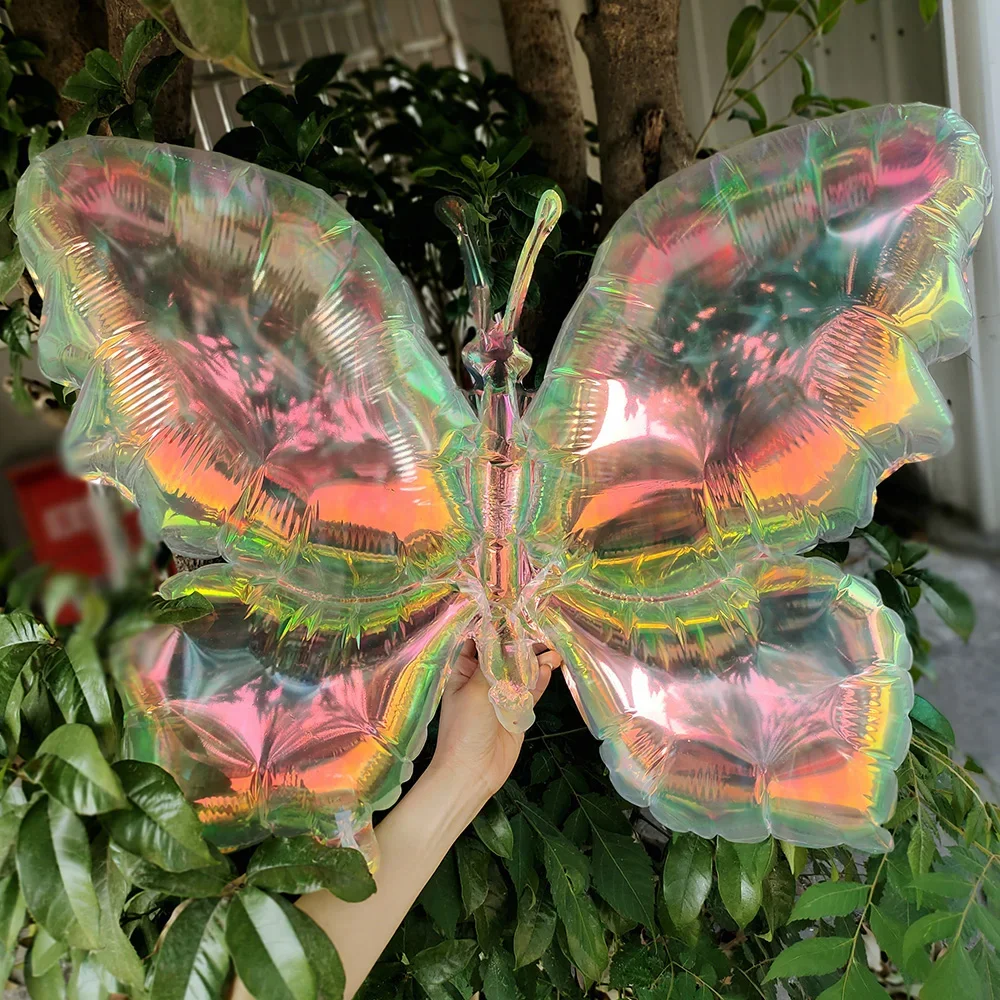 2pcs Gradient Butterfly Star Heart Foil Balloons 3D Butterflies Helium Balloon Wedding Kids Birthday Baby Shower Party Decoras