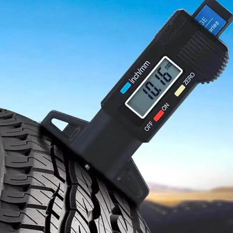 Automobile tire 0-25mm measuring tool caliper Service tool Digital depth meter caliper tread depth meter LCD tire tread gauge