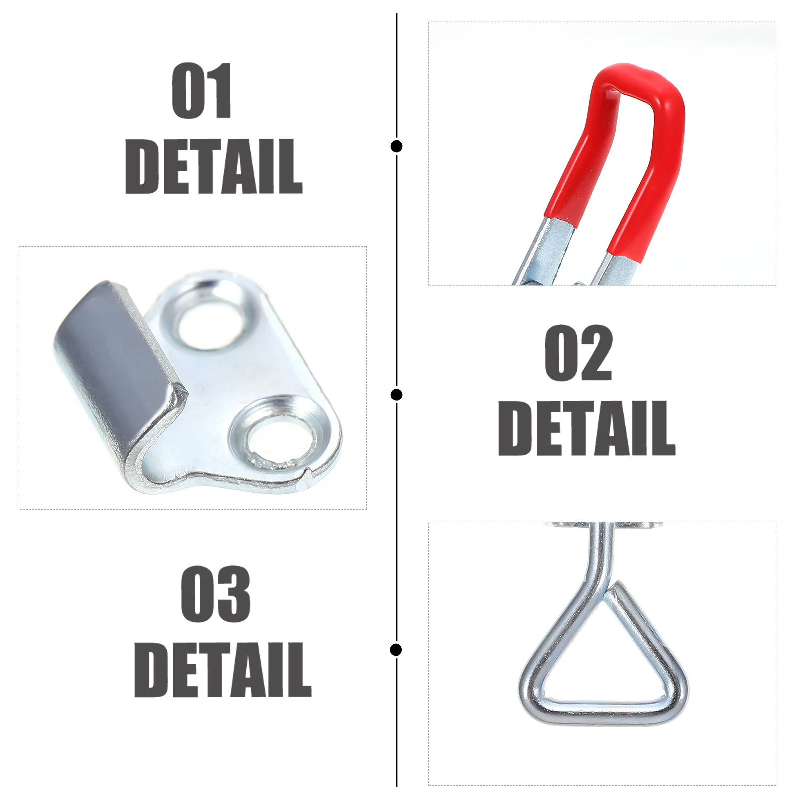 

8 pcs Heavy Duty Pull For Box Latch Iron Pull Latch For Adjustable Toggle Clamp Box Case Door Quick Release Cover Hatch