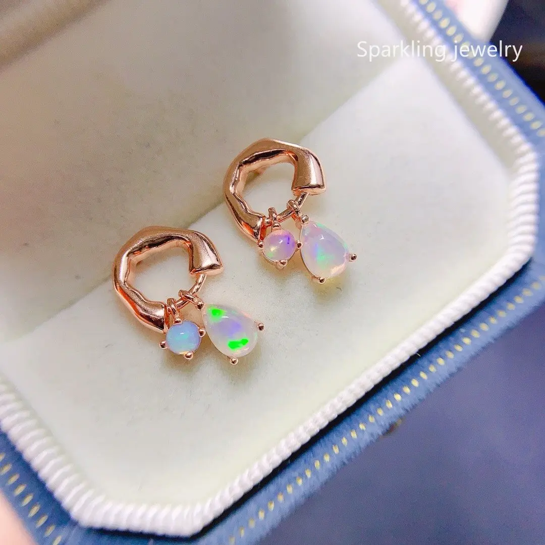 Natural 4*6mm Opal S925 Pure Silver Fine Fashion Weddings Jewelry for Women Factory Price