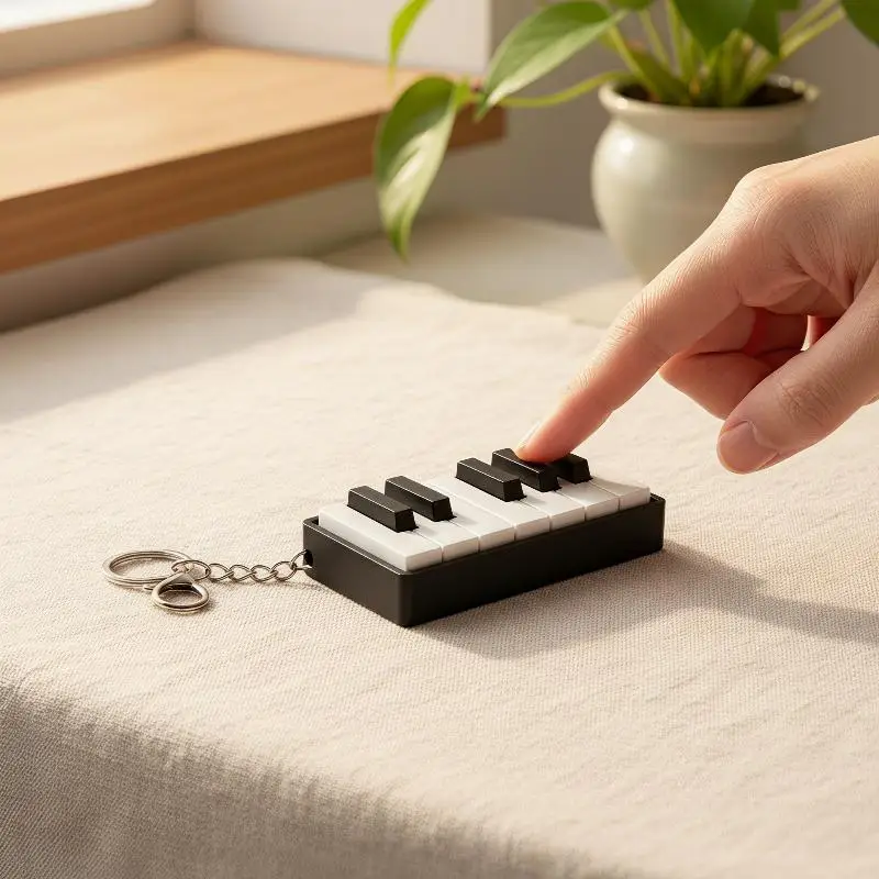 3D Printed Press-Type Piano Keyboard Clicker Durable PLA Fidget Toy Portable Anxiety Relief Toy for Teens Adult Desk Decor