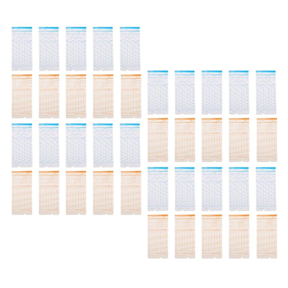 285Pcs Double-Sided Attendance Cards High Compatibility Time Clock Recording Paper Monthly Timecard Sheets Office