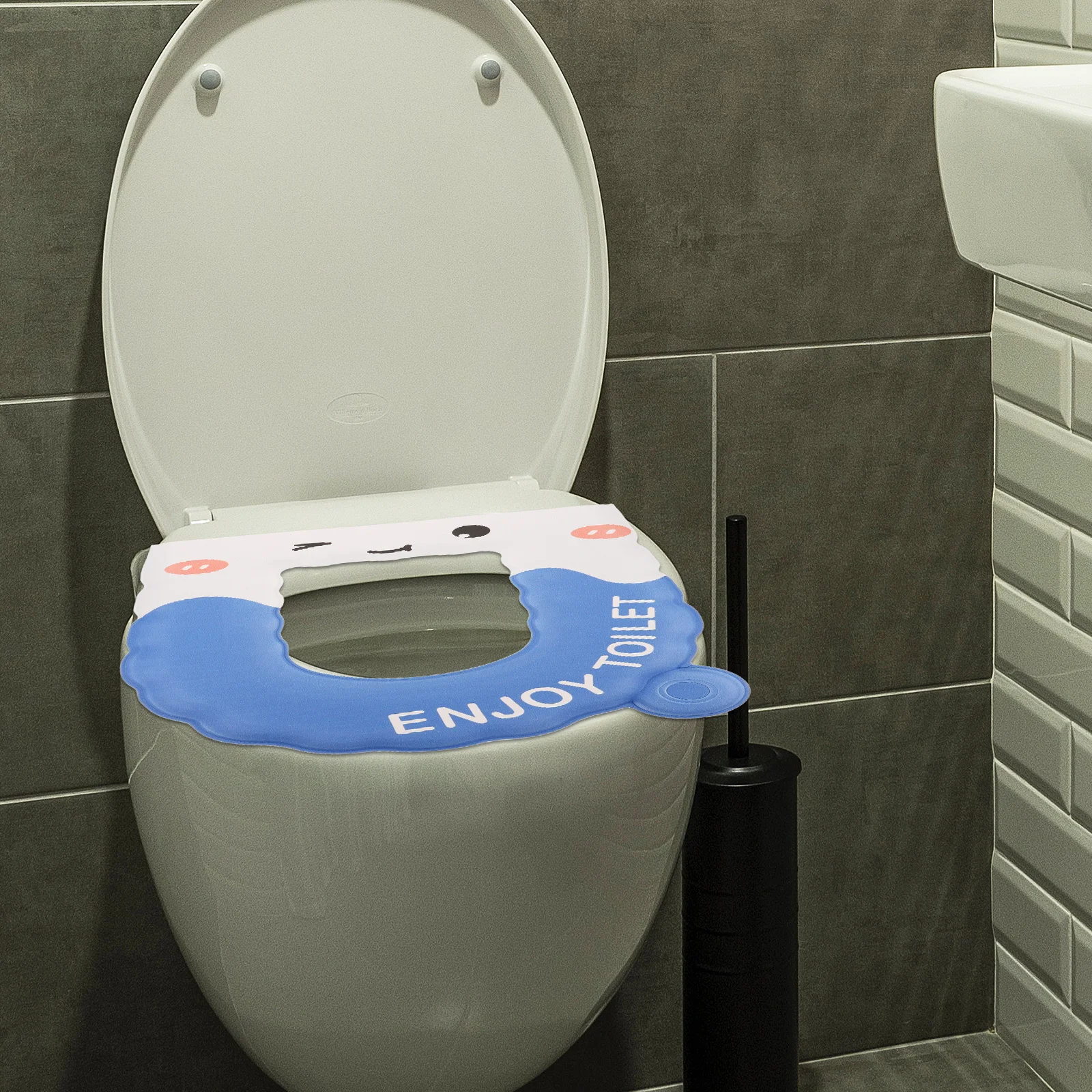 

Waterproof Eva Toilet Seat Pad Washable Winter Bathroom Accessory Cartoon Aroma Handle Universal Fit Meticulous Craftsmanship