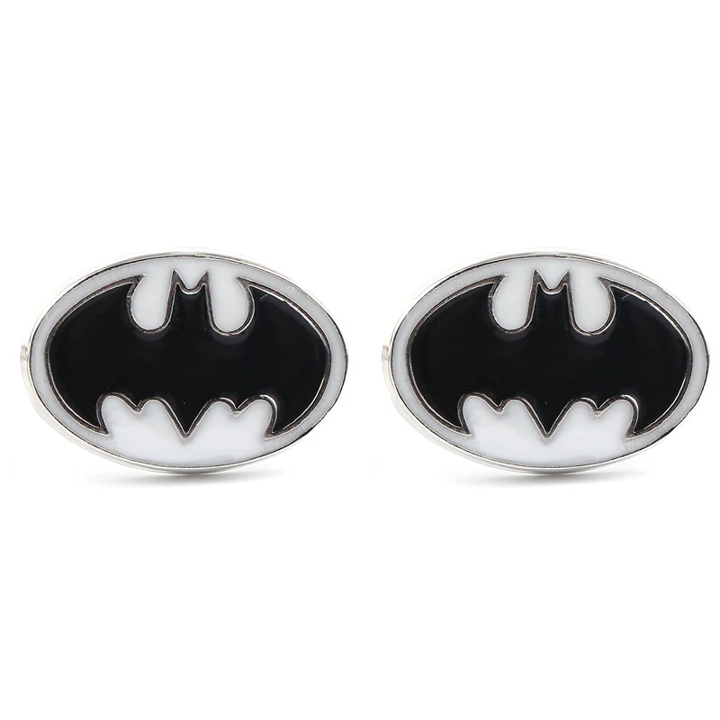 Fashion Funny Black Batman Cuff Links Superhero Batman Metal Sleeve Button For Men‘s Jewelry Accessories