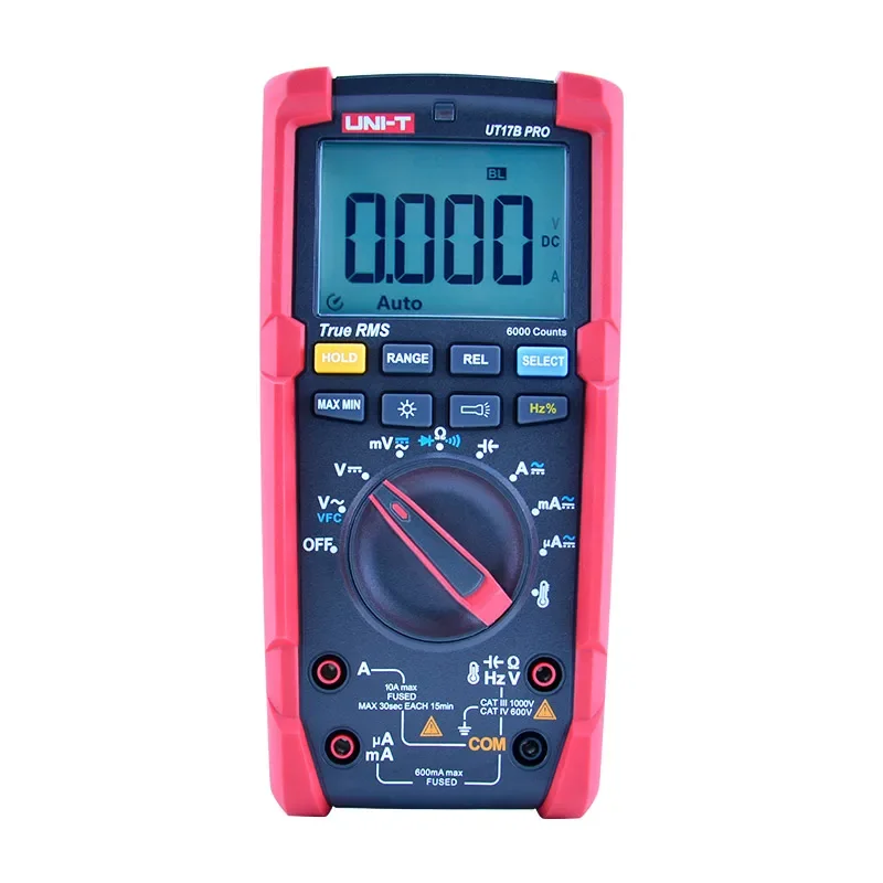 UNI-T True RMS Digital Multimeter UT15B/17B/18B PRO Auto Range1000V 10A Current and Voltage Tester Capacitance Meter DropTest 1M