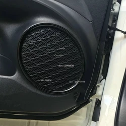 For Toyota Prius 2016 2017 2018 ABS Black Car Door Speaker Cover Trim Audio Loudspeaker Frame Sticker Interior Accessories 4pcs