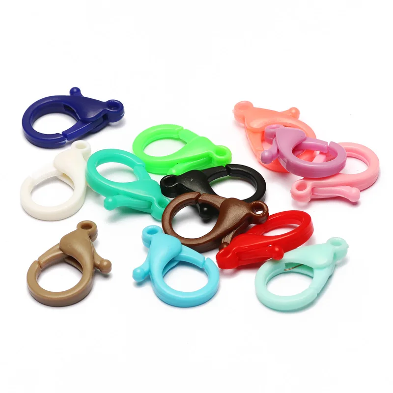 

20pcs 35/25mm Plastic Lobster Clasp Hooks Necklace Bracelet Key Chain Jewelry Making Supplies Accessories Diy Findings Hooks