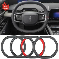 Leather Car Steering Wheel Cover for Lincoln Nautilus 2023 2024 Non-slip Auto Interior Accessories