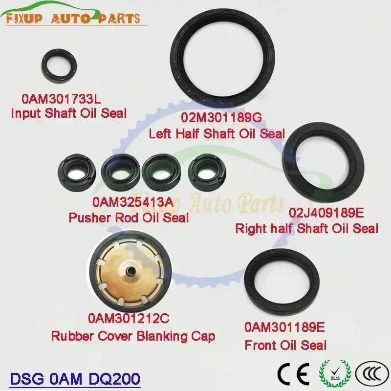 DSG 0AM DQ200 Auto Transmission Oil Seal Rubber Cover Blanking Cap Pusher Rod Oil Seal For VW Skoda Audi SEAT POLO BEETLE OAM