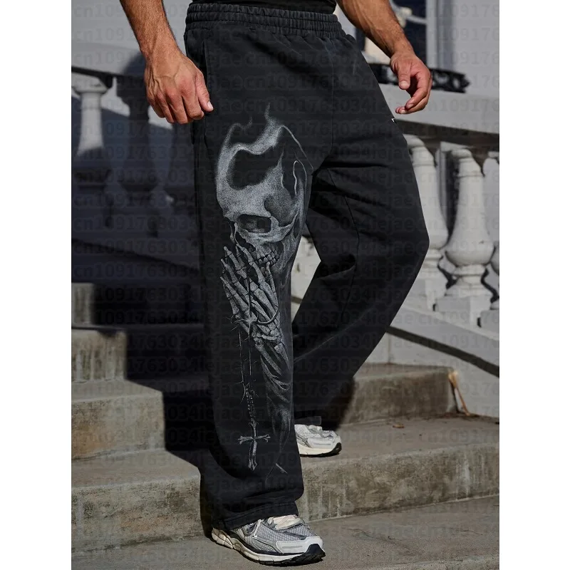 New Men's Kid Outdoor Trousers: Trendy Joggers, Wide-Leg Straight Fit Casual Pants for Fitness and Running