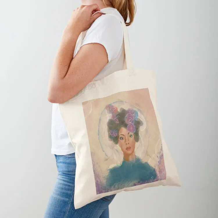 

Flowers in her hair Tote Bag sacs de shopping canvas tote bag Women's shopper personalized tote
