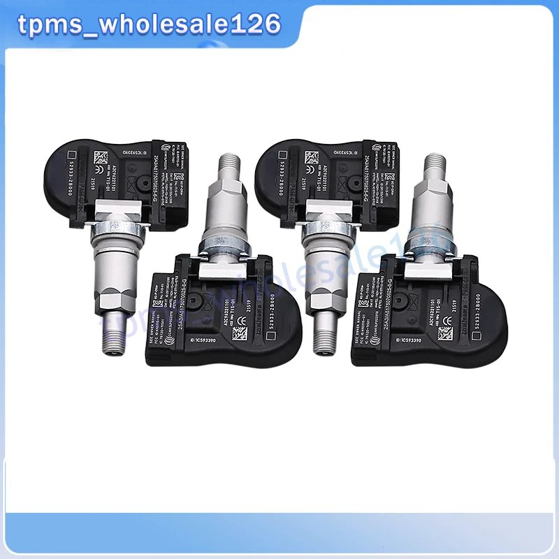 4 buah/lot Sensor ban mobil System System untuk sistem pemantauan tekanan ban Hyundai Santa Fe 2012 TPMS 433MHZ