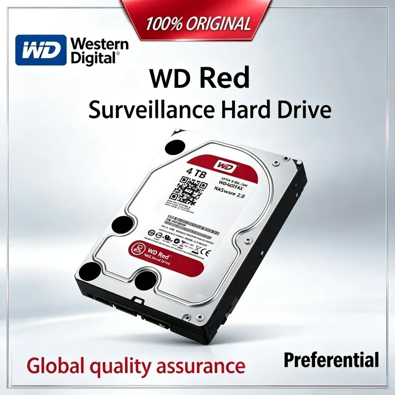 Western Digital WD Stable Red NAS Massive Storage 3.5" Internal HDD 2TB 3TB 4TB 6TB 5400RPM SATA 6Gb/s For Desktop
