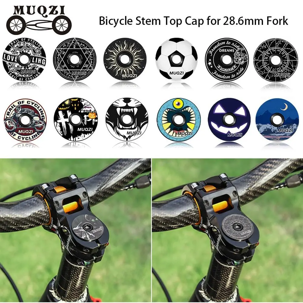 1pc MTB Road Bike Bowl Cover Bicycle Stem Top Cap for 28.6mm Fork Tube Headset Cap Cycling Accessories