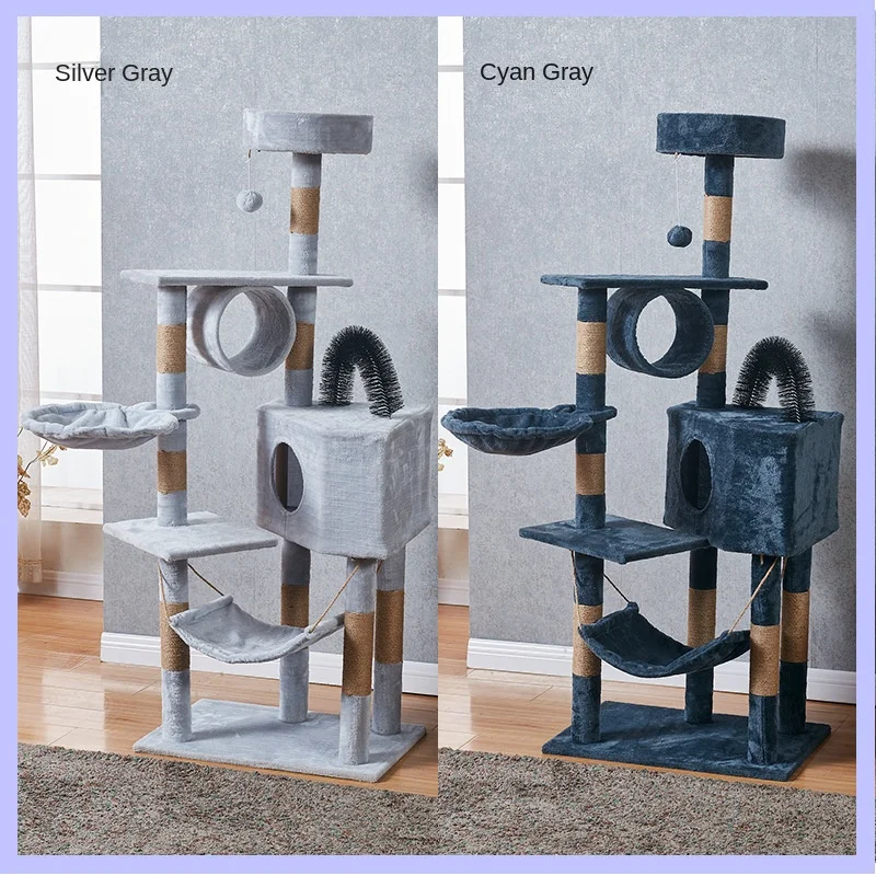 Imagem -03 - Grande Cat Tree Tower com Vários Hamocks Scratch Tower Villa Training Aids Móveis Pet Products Supplies