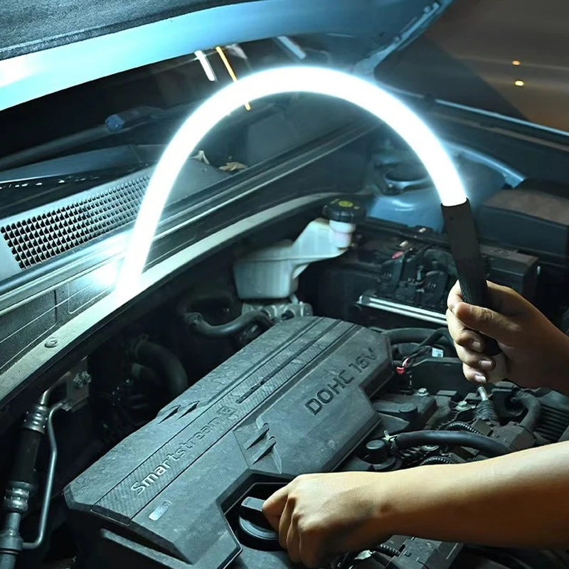 Tragbare Biegbare LED-Taschenlampe mit Hoher Helligkeit, Flexible Arbeitsleuchte, Wiederaufladbare Taschenlampe für Mechaniker und Autoreparaturen