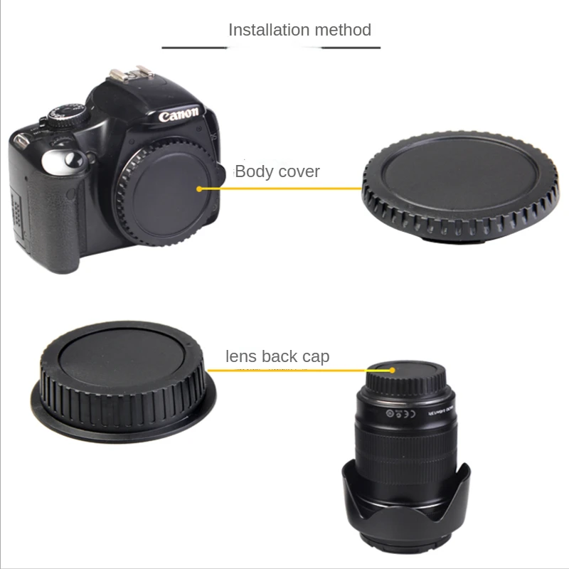 Hinten Objektiv Kappe Abdeckung und Kamera Körper Kappe Für Canon EOS M /M2 / M3 / M5 / M6 / M6 Ⅱ/ M10/ M50 / M50 Ⅱ/ M100 / M200