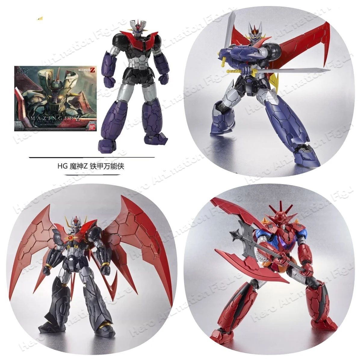 In Stock BANDAI Original HG 1/144 INFINITISM GRENDIZER  Assembly Model Toys Collectible Model Ornaments Gifts for Children