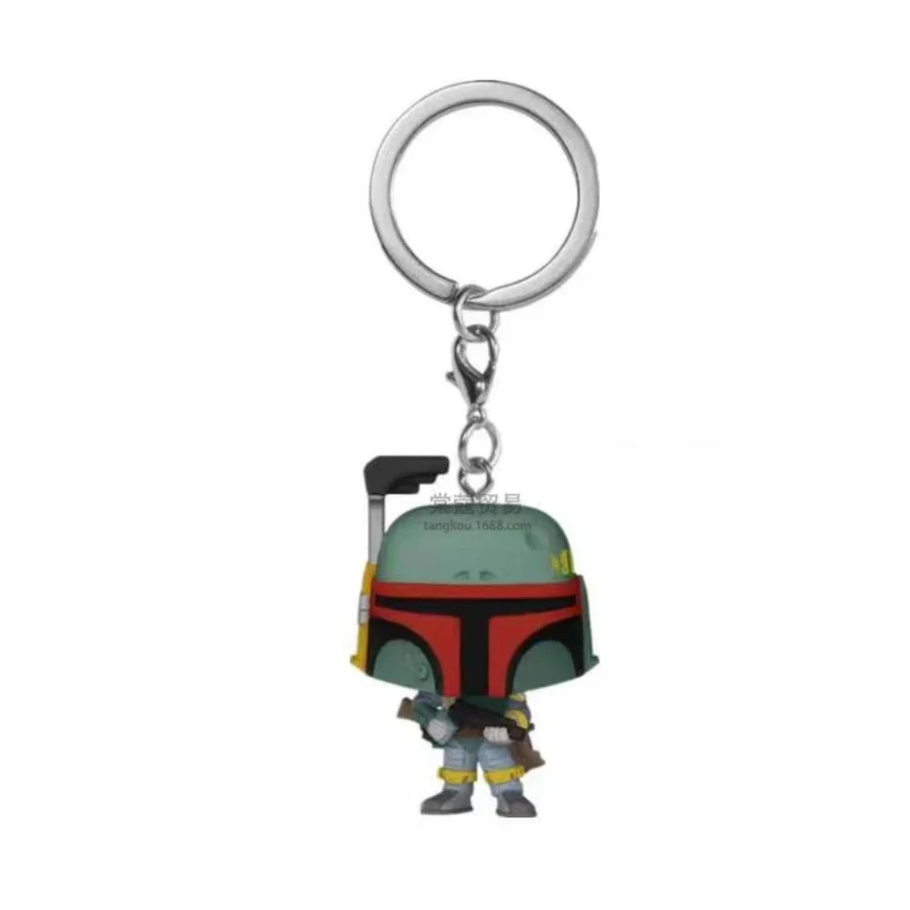 Schlüsselanhänger Obi-Wan Kenobi Das Kind Baby Yoda mit Becher Boba Fett der Mandalorianer Taschen-PVC-Figur Spielzeug Schlüsselring – Detail 6