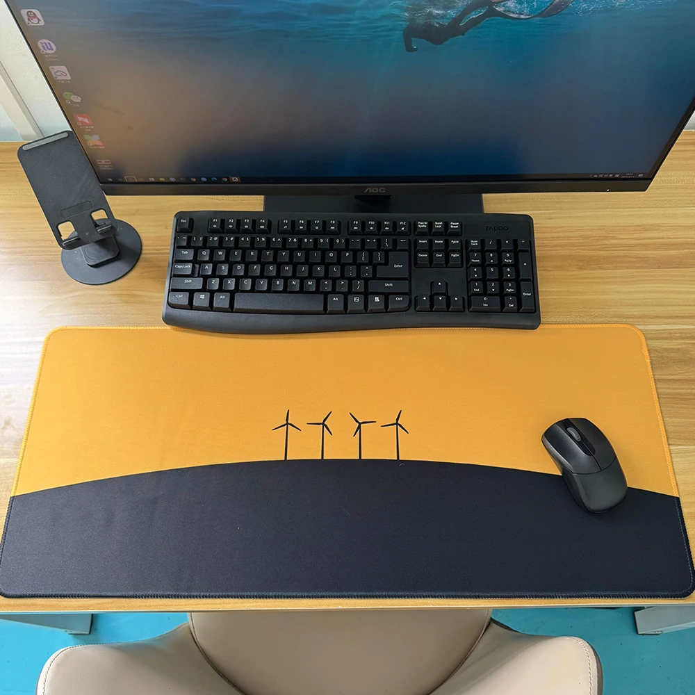 Fashion Yellow Creative Mouse Pad High Quality Best-Selling Games Non-Slip Rubber Lock Pad Dedicated Office Computer Table Mats