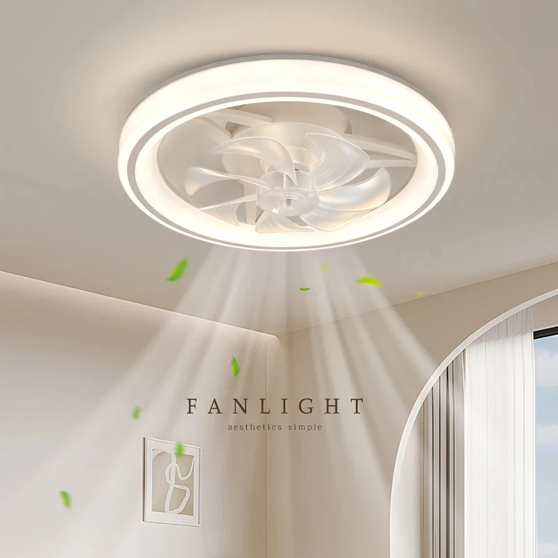 Intelligent LED Ceiling Fan Light, Remote Control, Unlimited Dimming, 6-speed Wind Speed Living Room Bedroom Pendant Light Fan