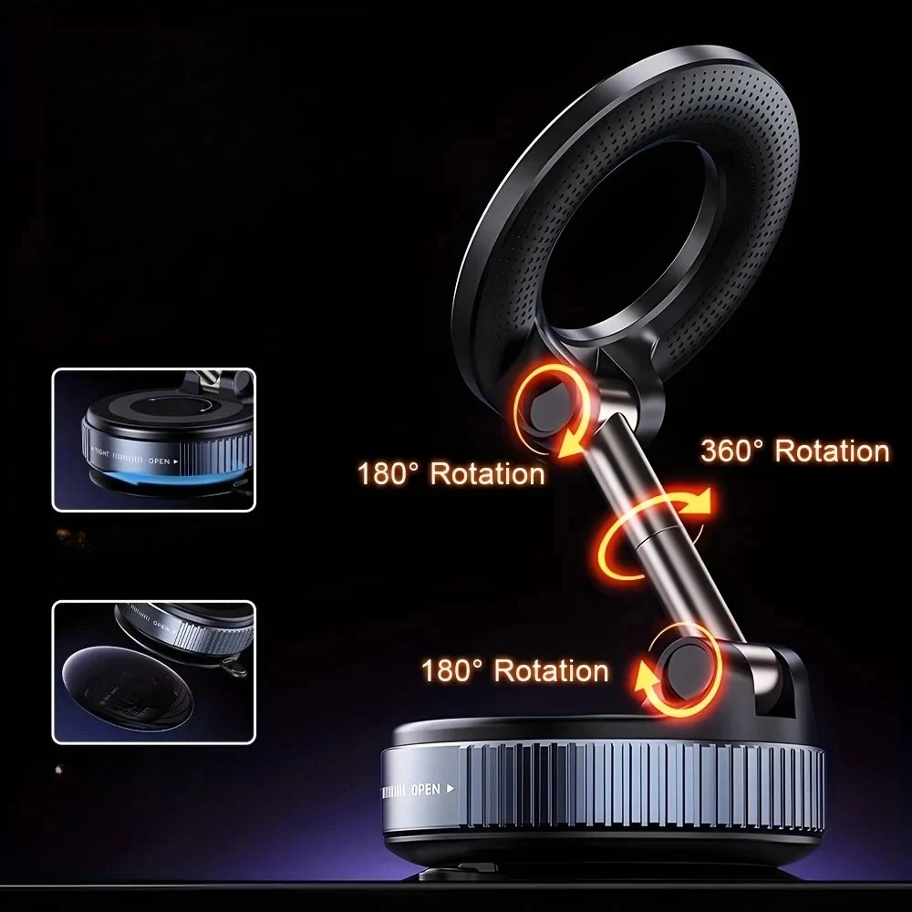 Новая сильная магнитная автомобильная подставка для телефона K007, складная на 360° °   Вакуумная подставка, подходит для автомобильного стола/ванной комнаты/универсального