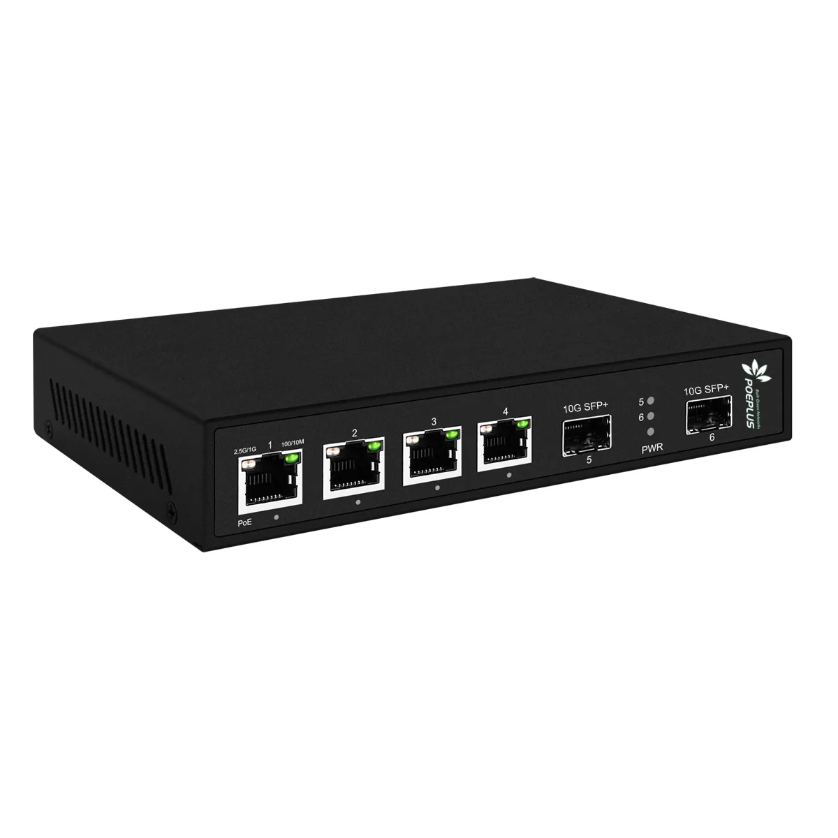 4 Port 2.5Gbe Poe Ethernet Switch with 2* 10G SFP+ Uplink