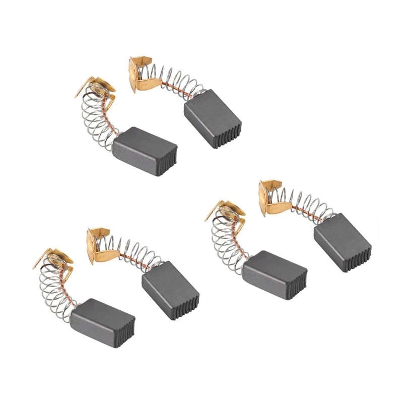 6 Pcs Electric Drill Motor Carbon Brushes 15 X 9 X 6Mm