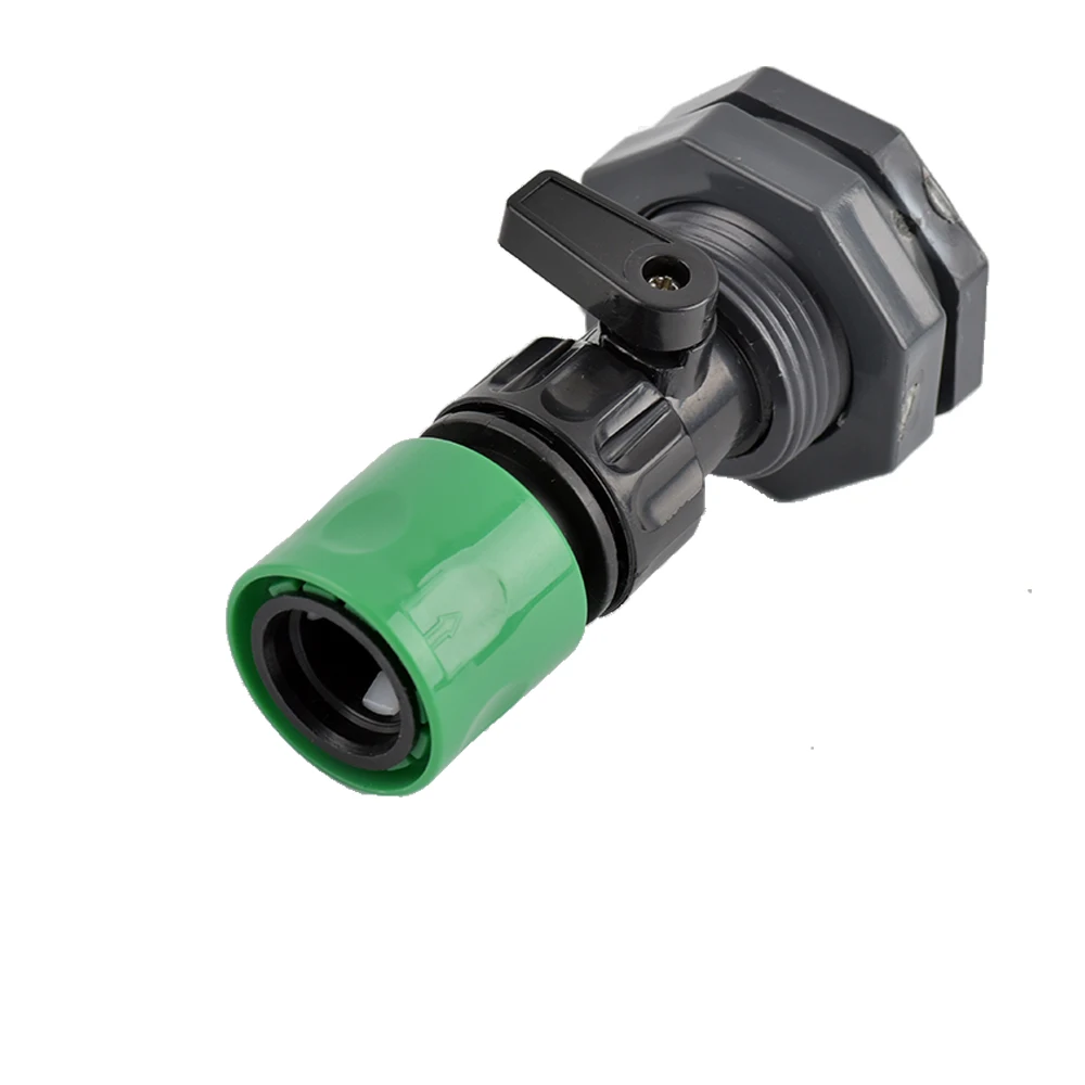 Conector de tanque de agua de PVC de 3/4 pulgadas, tubería de púas para montaje de tubería a granel para barriles de lluvia, estanques de acuarios