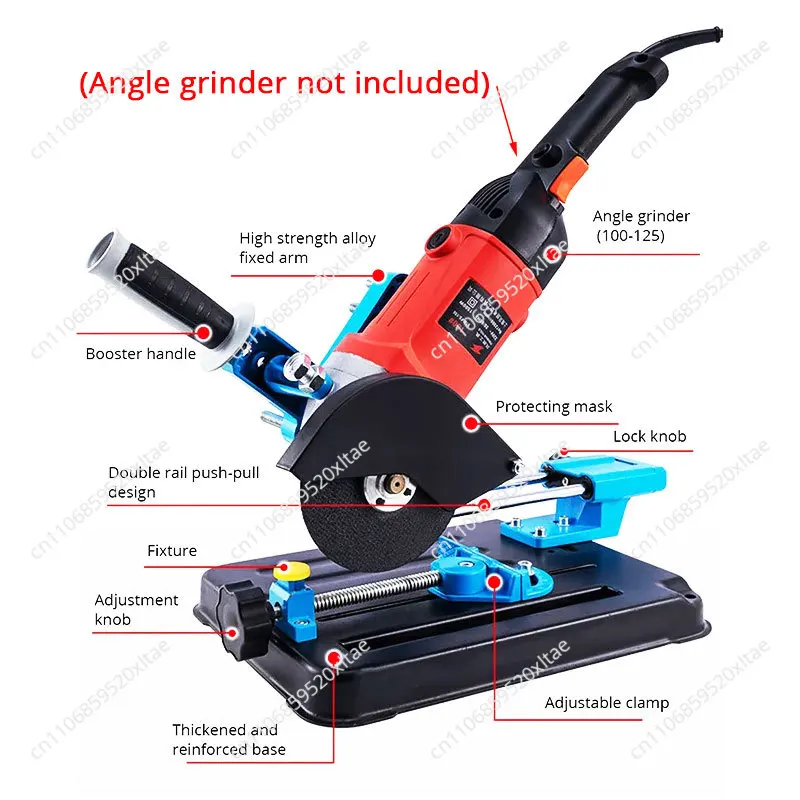 DIY Cutter Support Aluminum Bracket Holder iron base Suitable for 100/115/125mm angle grind Upgraded Angle Grinder Stand Sliding