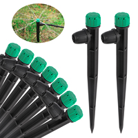 10/30Pcs Adjustable Spiked Sprinkler 8 Hole Bracket Dripper Garden Lawn Potted Flower Watering Irrigation Droplet Staked Emitter