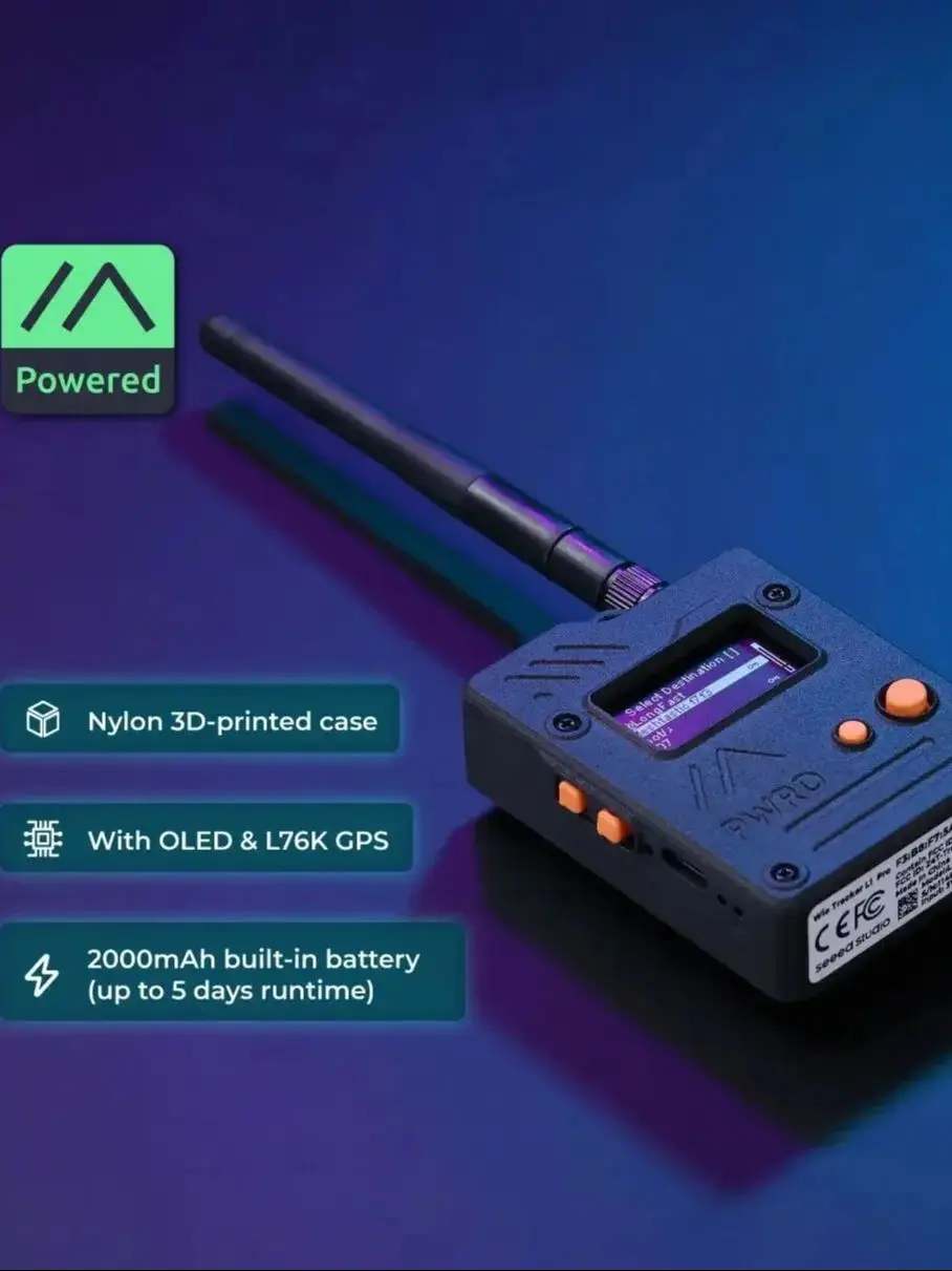 868MHz 915MHz Wio Tracker L1 Pro Meshtastic Node Tracking LoRa Nrf52840, L76K GPS 862–930 MHz, wbudowane baterie — 2