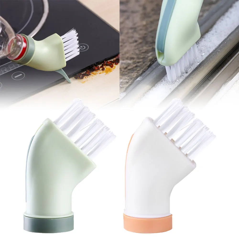 Creative Multi-Use Cleaning Brush Can Be Connected To Mineral Water Bottle Dry-Wet Dual-Use Cleaning Brush Household Gap Brush