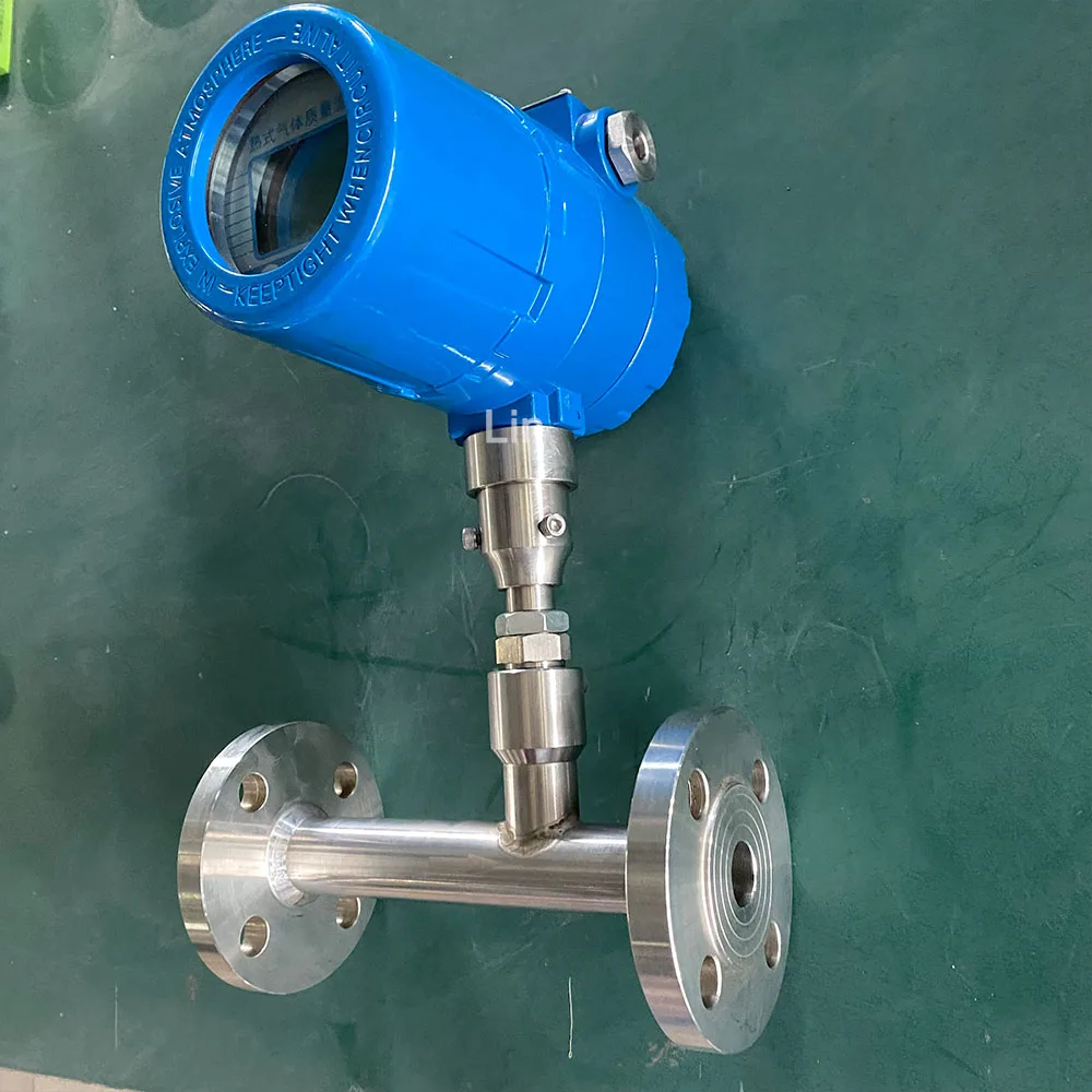 1 Inch Stainless Steel Intelligent Display Thermal Mass  Flow Meter Saturated  Compressed Air Flow Sensor OEM Customizable