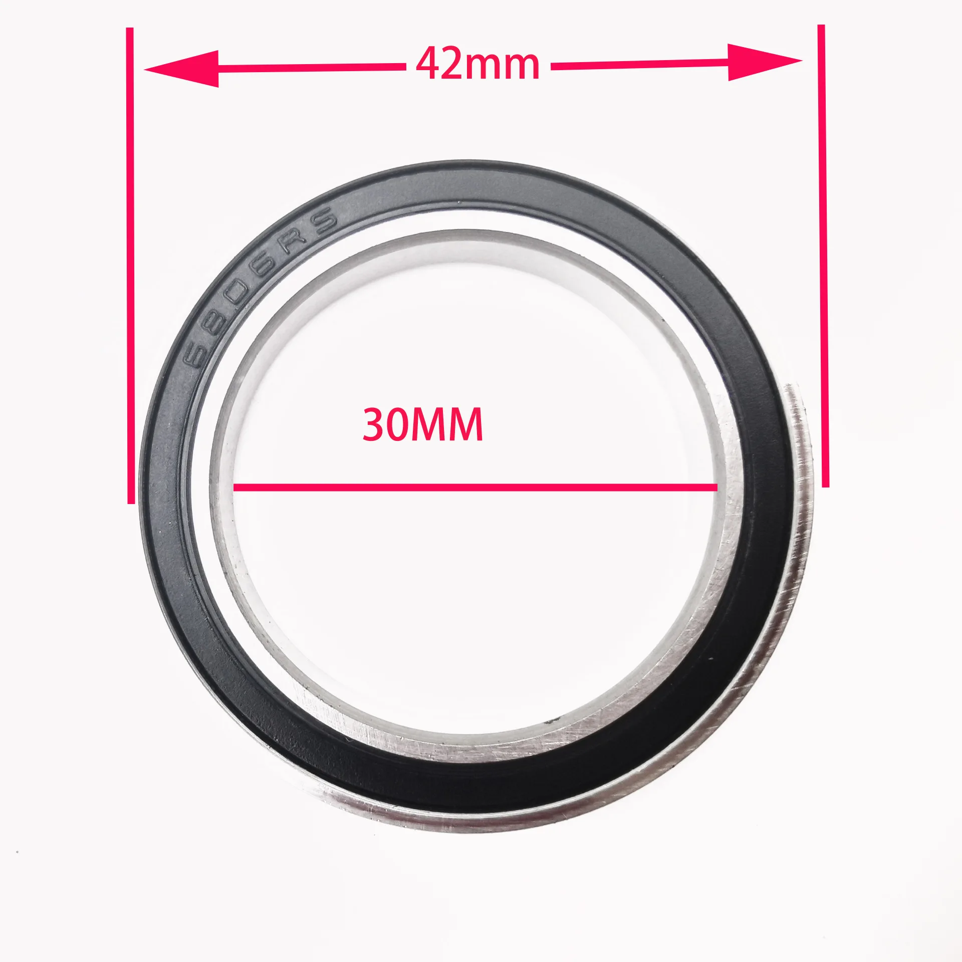 Подшипники нижнего кронштейна BB30 6806-2RS 30x42x7 мм 2 шт. |   Стальные подшипники оси шатунов велосипеда