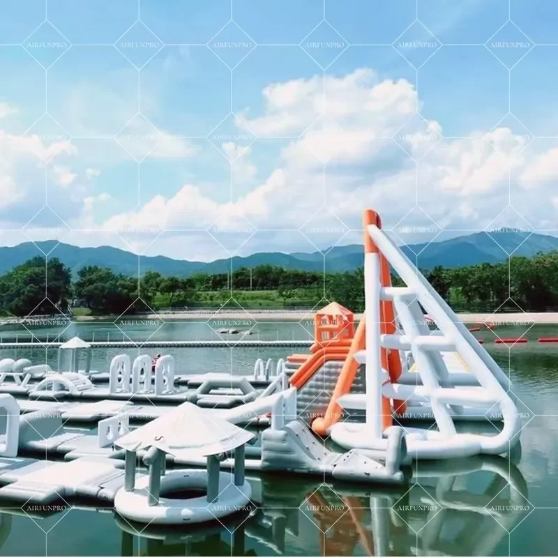 Commercial Inflatable Water Park Water Slide Obstacles Course Games for Adults Custom Portable Floating Island for Aqua Park
