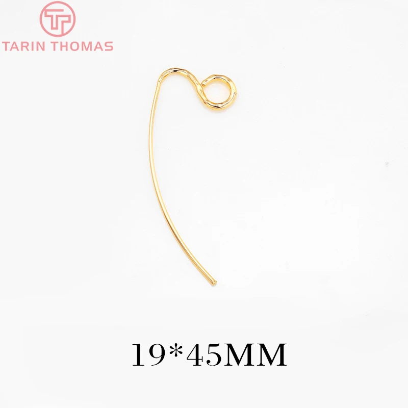 (2332)4PCS 24K Gold Color Plated Brass Stud Earring Earring Hoop High Quality DIY Jewelry Making Findings Accessories