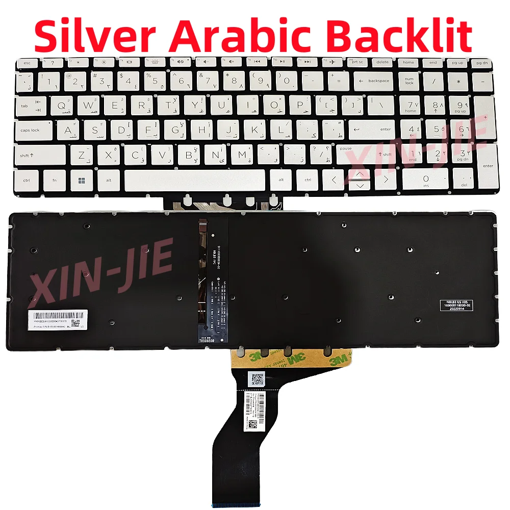 

XIN-Arabic AR Backlit Laptop Keyboard For HP 15s-fq 15s-fq0000 15s-eq0000 15-ef 15z-ef 15s-fq0000tx 15s-fq0001tx 15s-fq0005tx