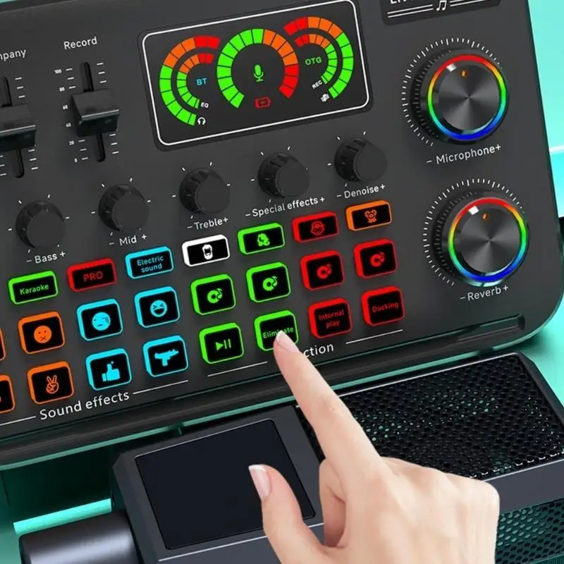 

R9UB F999 Live Sound Card Voice Changer OTG Digital Auditory Transmission Lossless