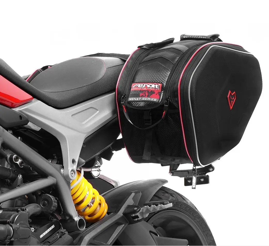 

Мотоциклетные седельные сумки с твердым корпусом, водонепроницаемые пакеты на заднее сиденье для езды на большие расстояния