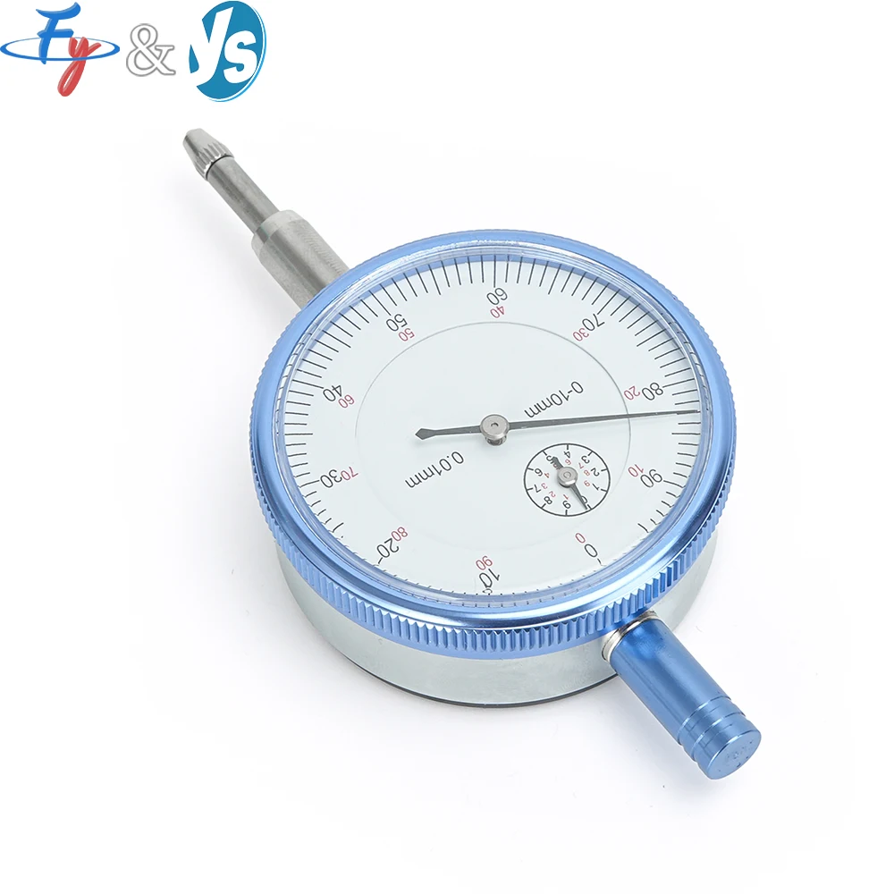 High Precision 0.01mm Dial Indicator Gauge 0-10mm Range Durable Mechanical Engineering Calibration Measuring Instrument