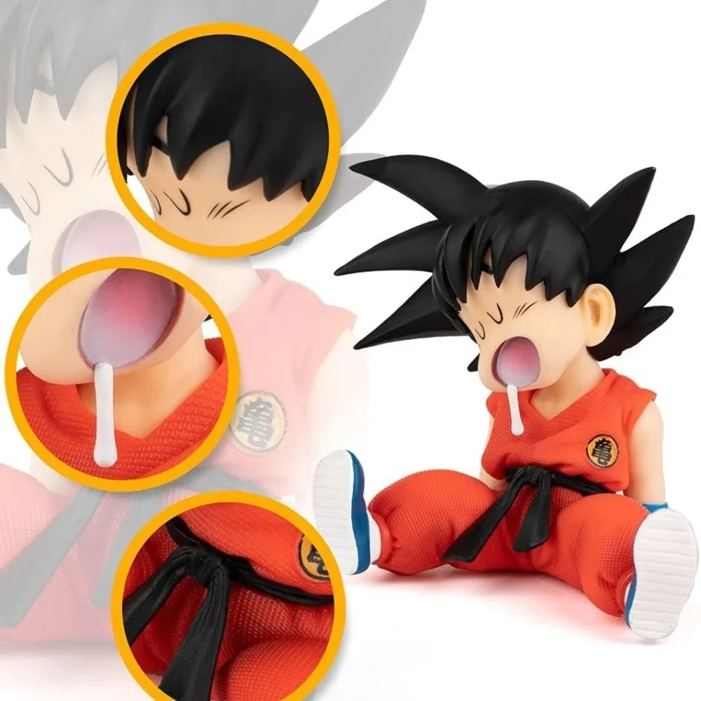 Dragon Ball Anime Character Dragon Ball Sleepy Goku Q-Version Model Character PVC Statue Series Toy Children's Christmas Gift