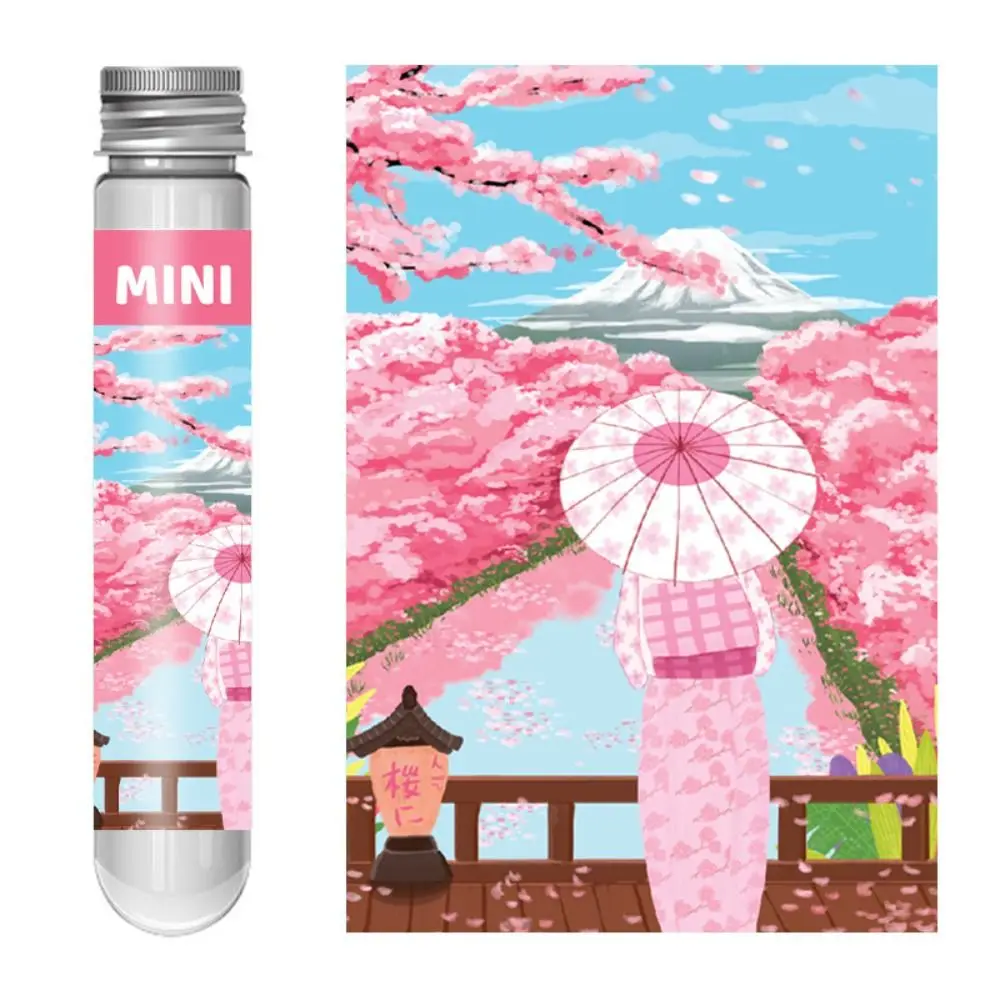 150PCS/Set Mini Test Tube Puzzle Portable Creative Oil Painting Landscapes Jigsaw Clear Patterns Exquisite