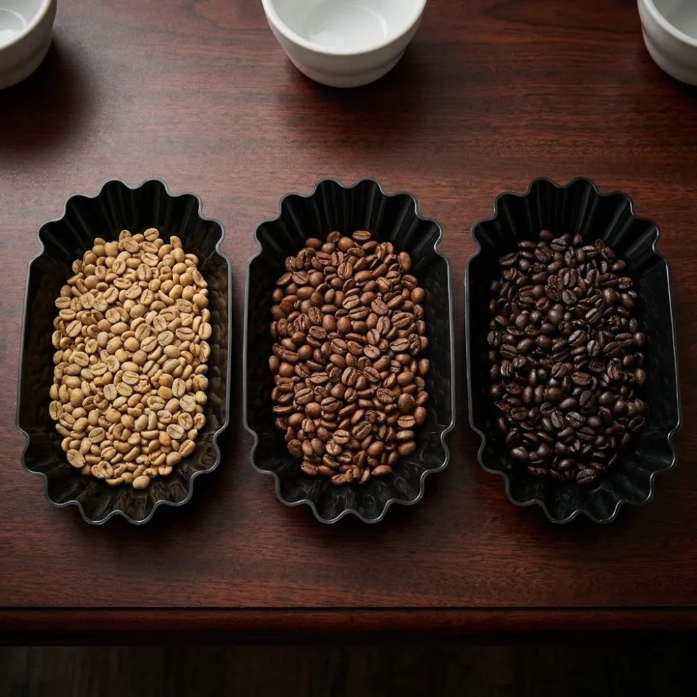 Food-grade PP Coffee Bean Tray Multi-purpose Smooth-surface Coffee Sample Plate Lightweight Stackable Coffee Roasting Cup