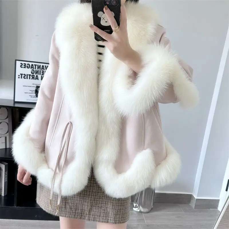 2025 شتاء جديد أسفل الملابس القطنية سميكة الفراء الربط سترة الفراء المألوف ضوء الفاخرة الفراء التكامل #4