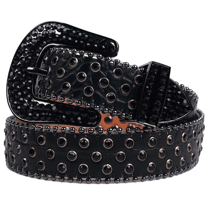 

Мужские повседневные ремни для сцены и ночного клуба с бриллиантами, черный стильный ремень из мягкой кожи со стразами, женский дизайнерский пояс со стразами